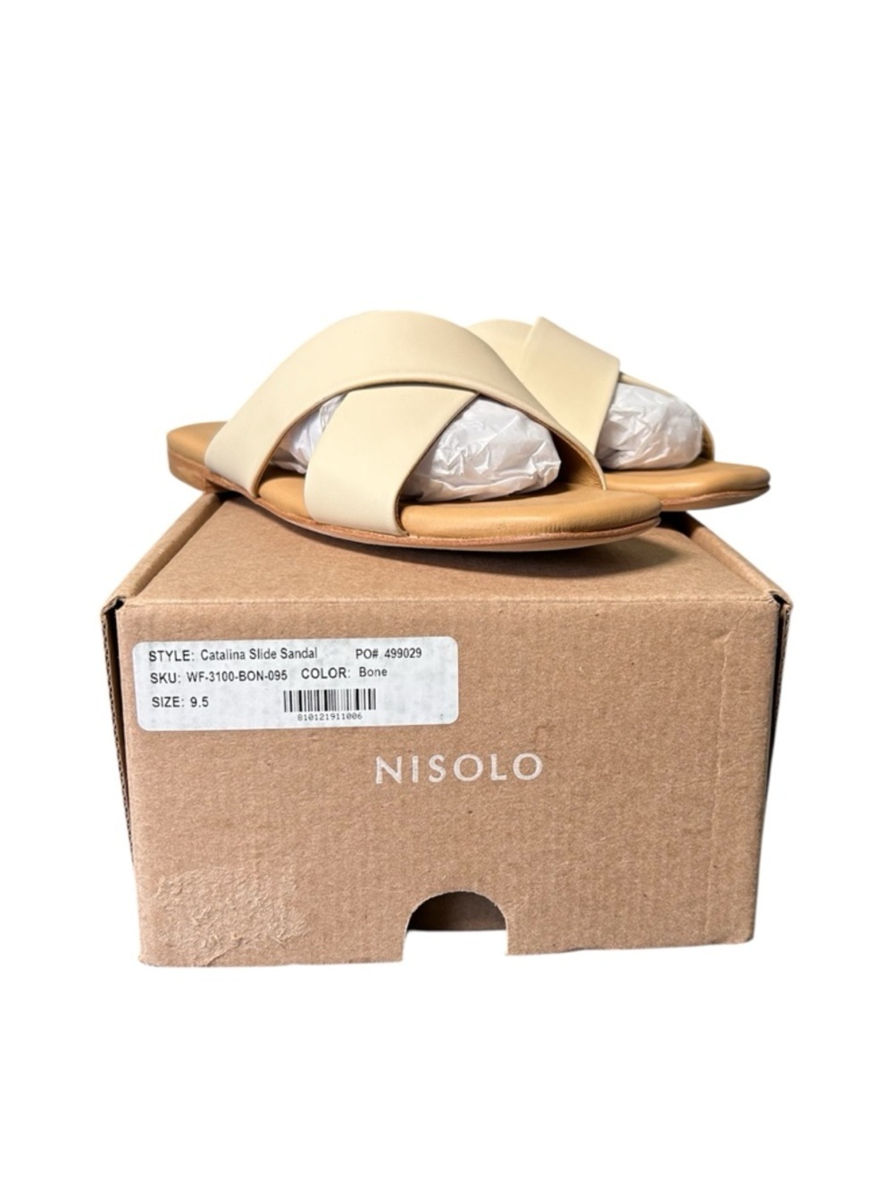Nisolo Catalina Slide Sandals Women’s Size 9.5 Leather Slip On Flat Sandals - Picture 2 of 6